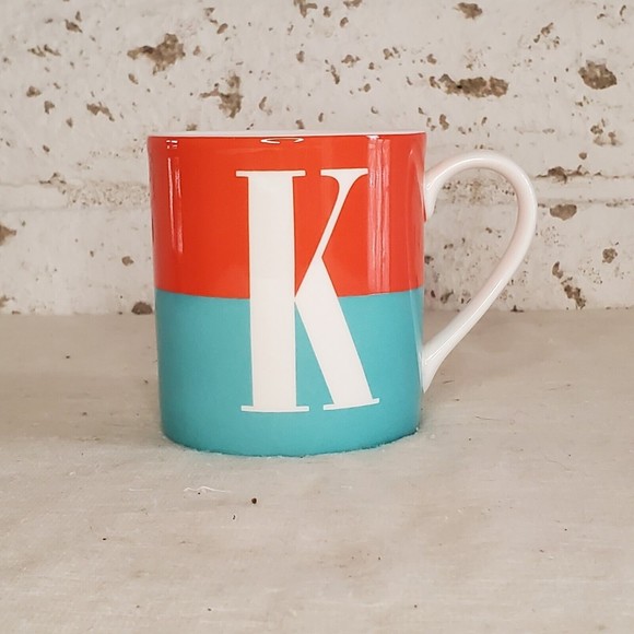 kate spade new york Other - Kate Spade New York | Lenox Monogrammed Coffee Mug | Letter K | Color Blocking